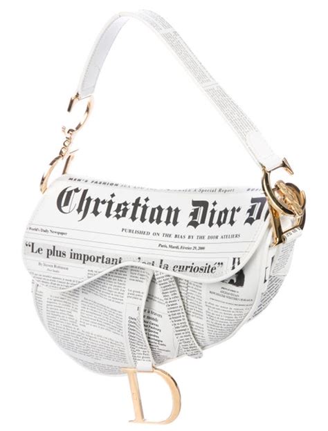 dior newspaper saddle|authentic christian dior saddle bag.